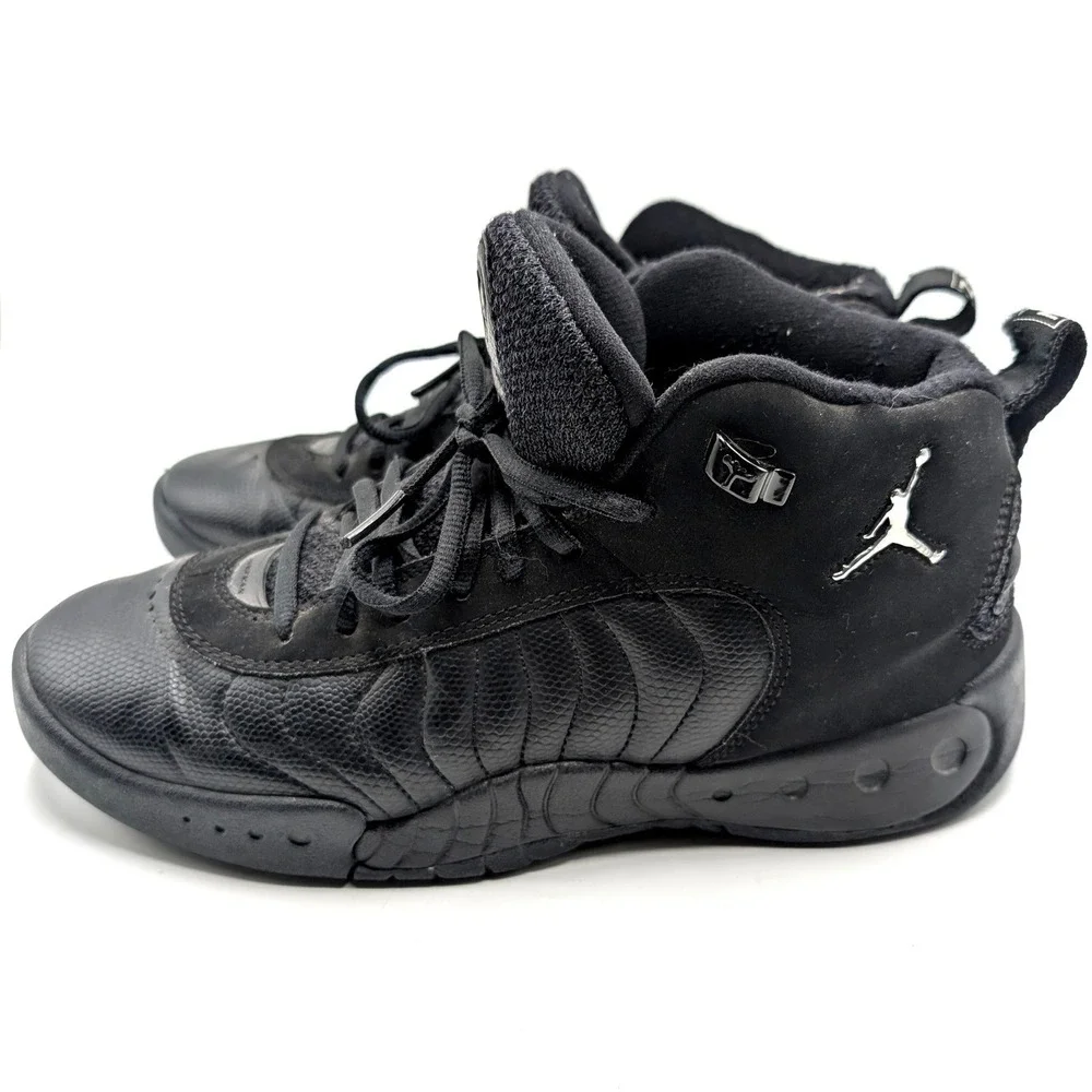 Jordan Jumpman Pro Black Metallic Silver Kids Basketball Shoes 331815-001 7Y